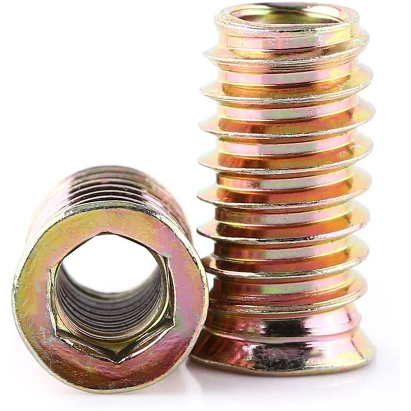 foto del prodotto petites ecrevisses - 20 pezzi dadi per inserti in lega di zinco inserti filettati dado bussole filettate per mobili in legno m8x25mm