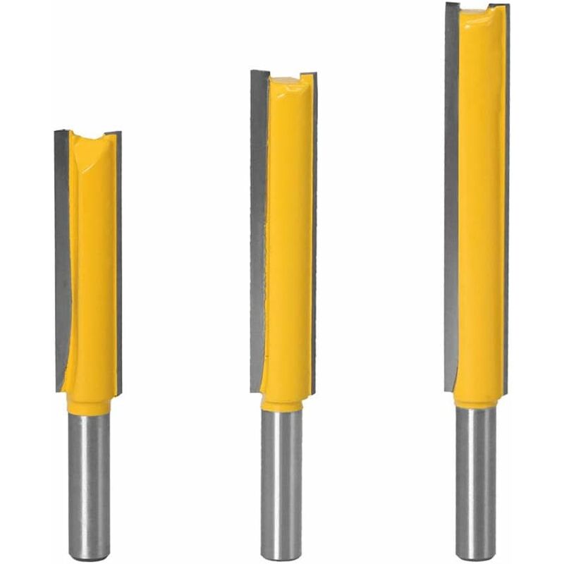 foto del prodotto petites ecrevisses 3 pcs fresa a taglienti fresa scanalature per legno fresa lavorazione legno gambo 8mm punta da fresatrice dritta