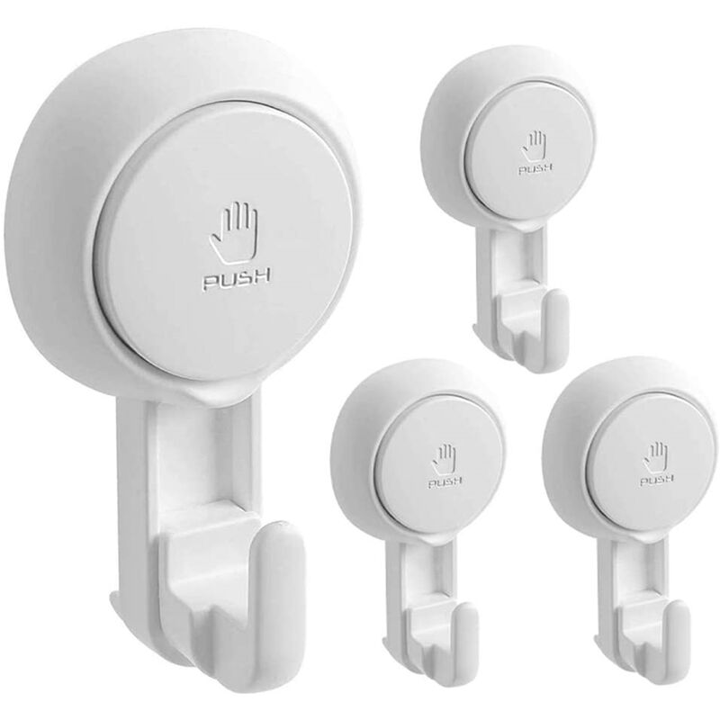 foto del prodotto petites ecrevisses 4 pcs ganci a ventosa bianco gancio a parete impermeabile portante 5kg per asciugamani chiave