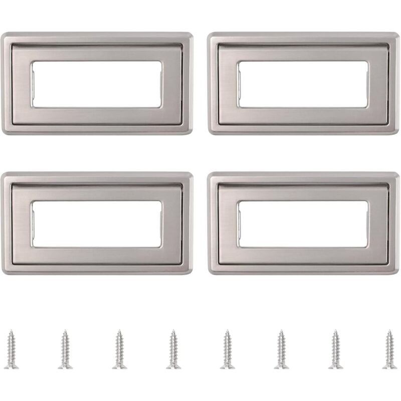 foto del prodotto petites ecrevisses 4 pcs maniglie dei cassetti nascoste maniglie moderne per armadio guardaroba maniglia per mobili con viti argento