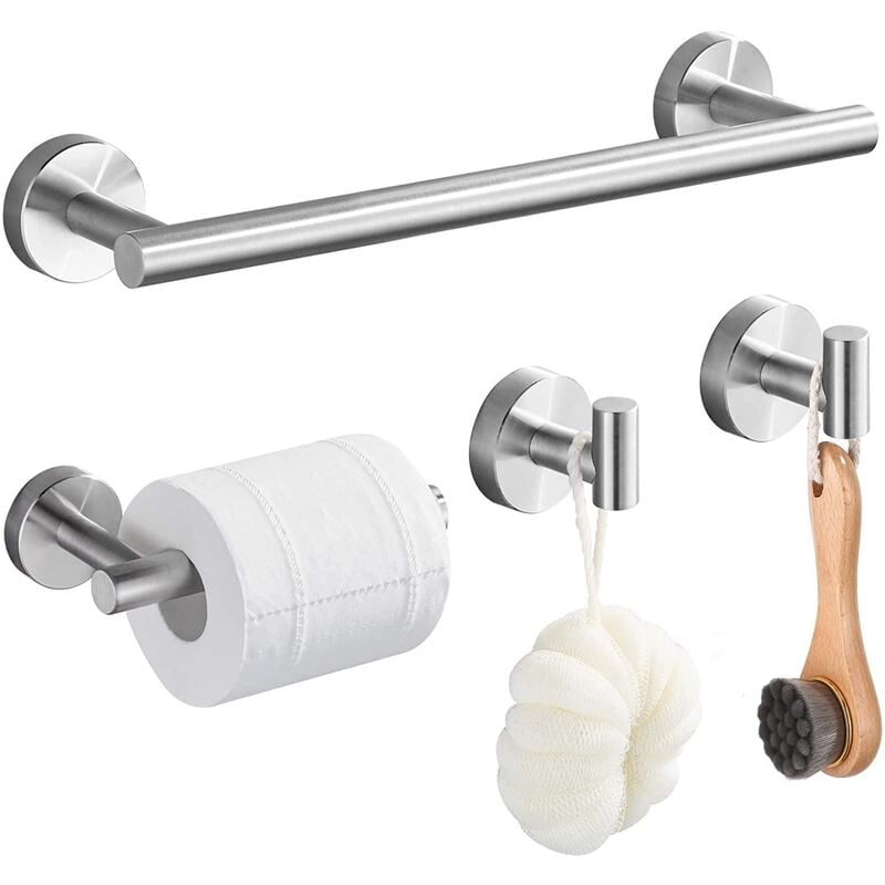 foto del prodotto petites ecrevisses 4 pcs portasciugamani in acciaio inox porta carta igienica gancio da bagno a parete accessori da bagno argento