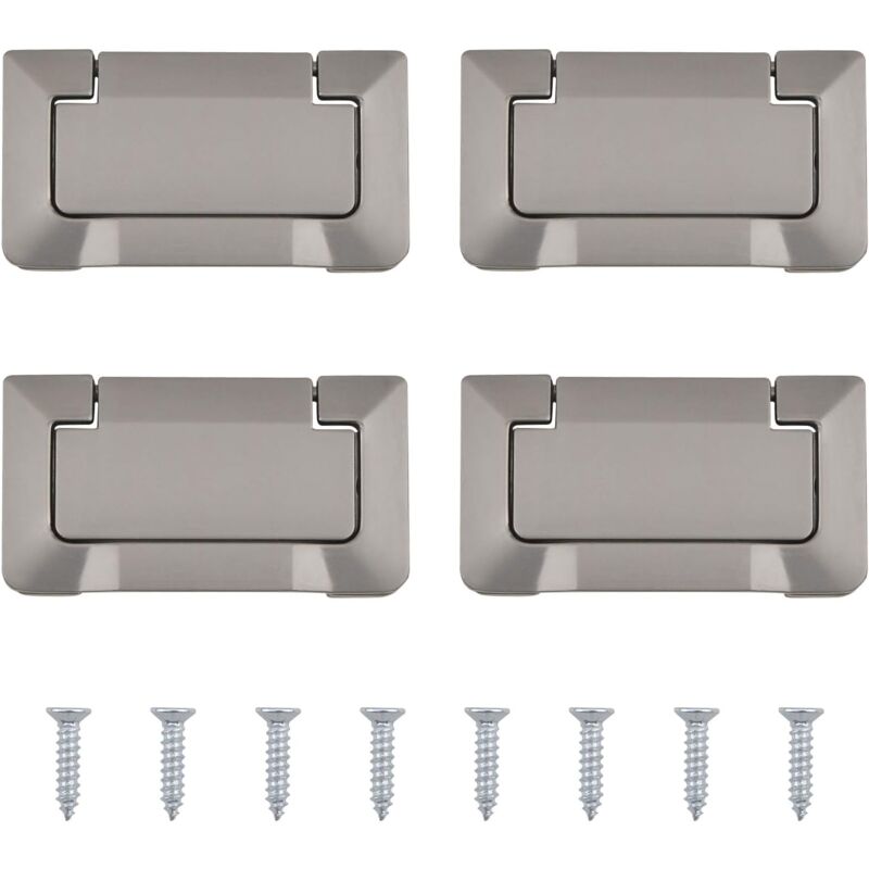 foto del prodotto petites ecrevisses 4x maniglia per mobili moderne maniglia per cassetto con maniglie per armadio guardaroba con viti grigio