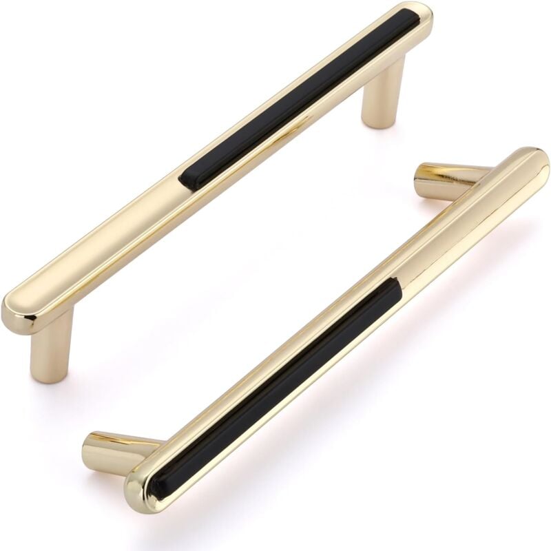 foto del prodotto petites ecrevisses 6 pezzi maniglia per mobili da cucina stile europeo maniglia per porta armadio cassetto con viti nero 128mm