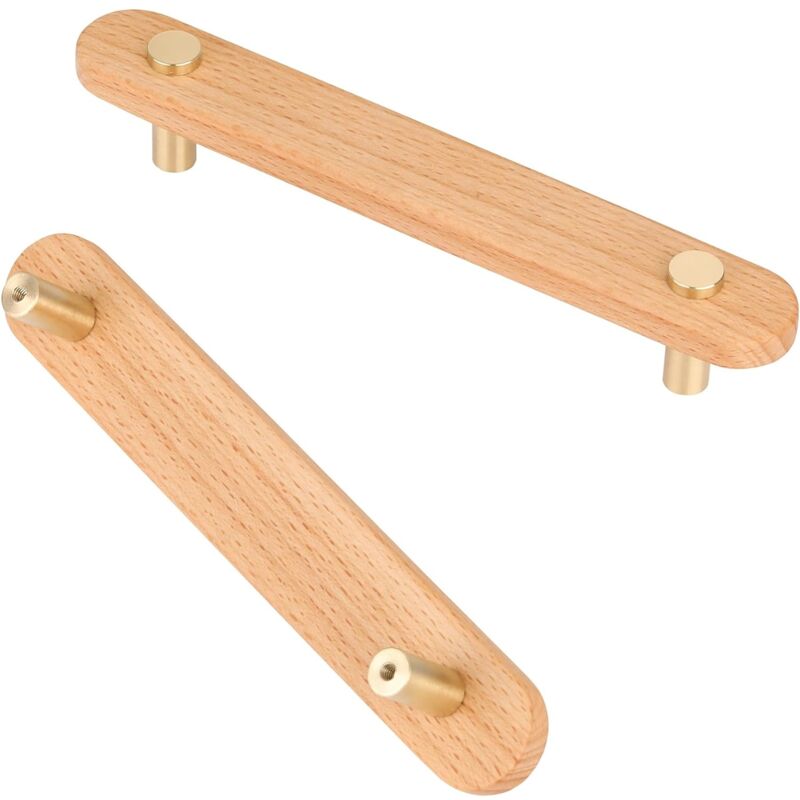 foto del prodotto petites ecrevisses 6 pezzi maniglie per armadi in legno con viti maniglia moderna per mobili cassettiera armadio 128mm