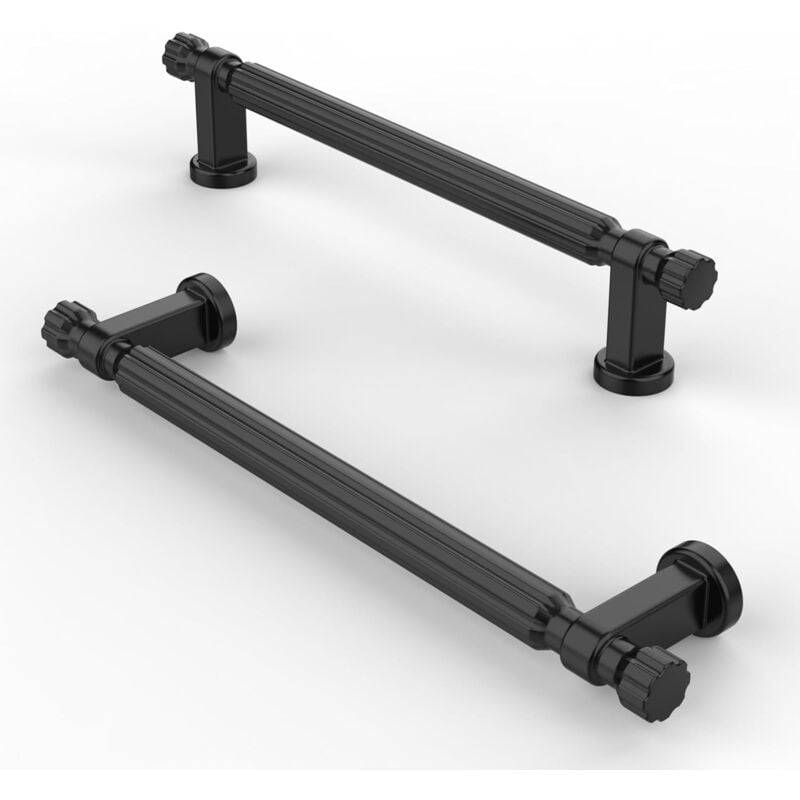 foto del prodotto petites ecrevisses 6 pezzi maniglie per mobili cucina maniglie per armadio moderno con viti per cassetto nero 128mm