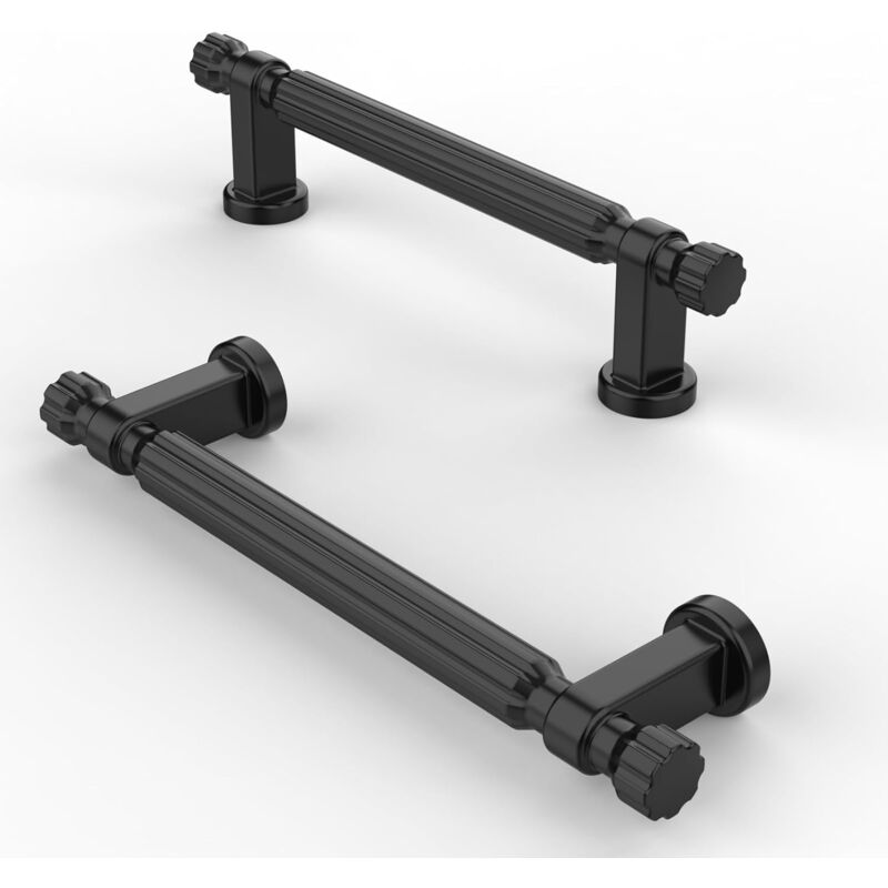 foto del prodotto petites ecrevisses 6 pezzi maniglie per mobili cucina maniglie per armadio moderno con viti per cassetto nero 96mm