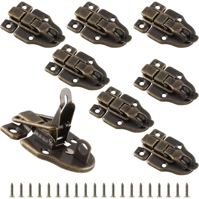 foto del prodotto petites ecrevisses 8 pezzi chiusura a levetta antico gioielli scatole chiusura hasp chiusura per armadietto portagioie legno bronzo