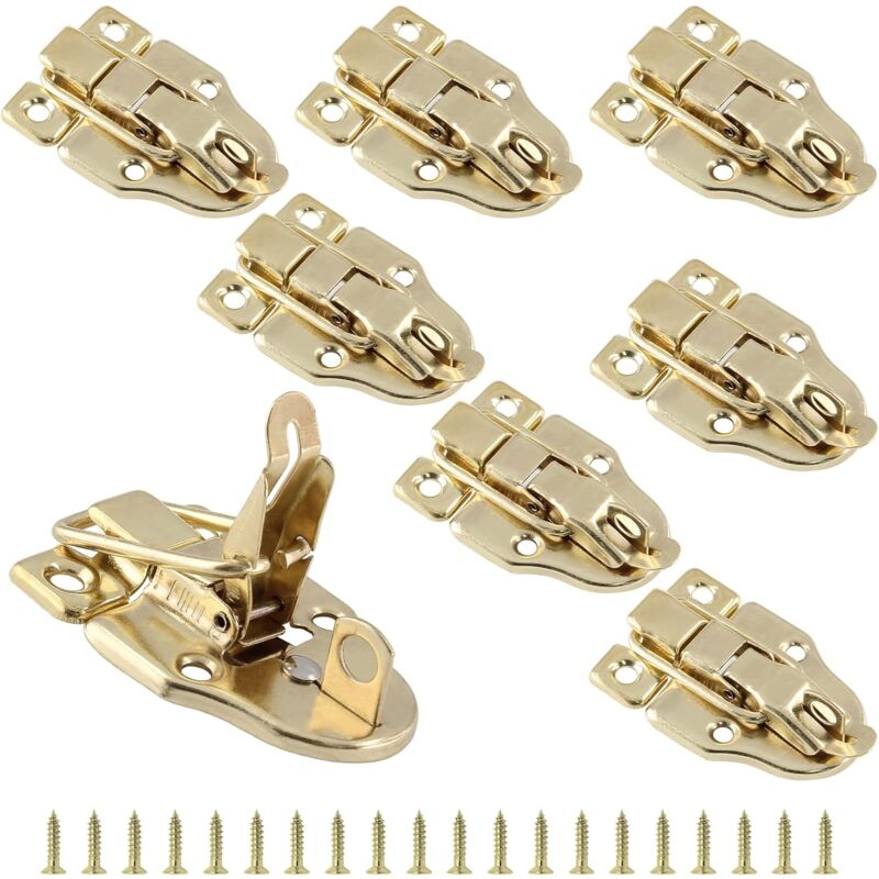 foto del prodotto petites ecrevisses 8 pezzi chiusura a levetta antico gioielli scatole chiusura hasp chiusura per armadietto portagioie legno oro