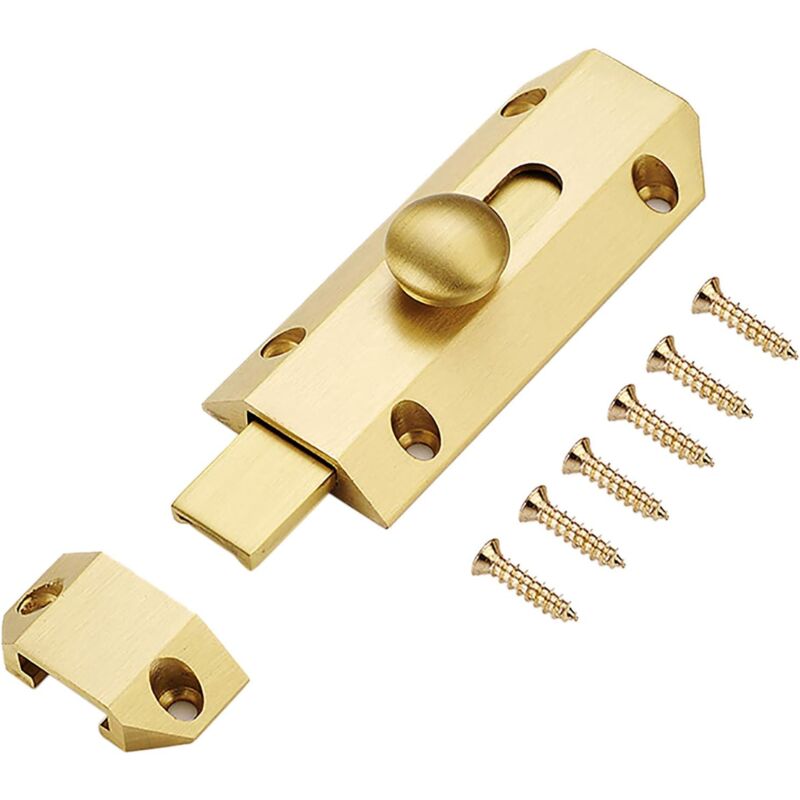 foto del prodotto petites ecrevisses chiavistello di sicurezza per porta bullone chiavistello porta per capannone fienile giardino oro spazzolato