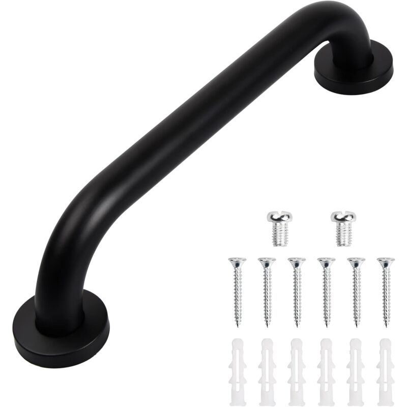 foto del prodotto petites ecrevisses maniglione da bagno alluminio 30cm maniglione da doccia maniglia di sicurezza per disabili anziani bambini nero