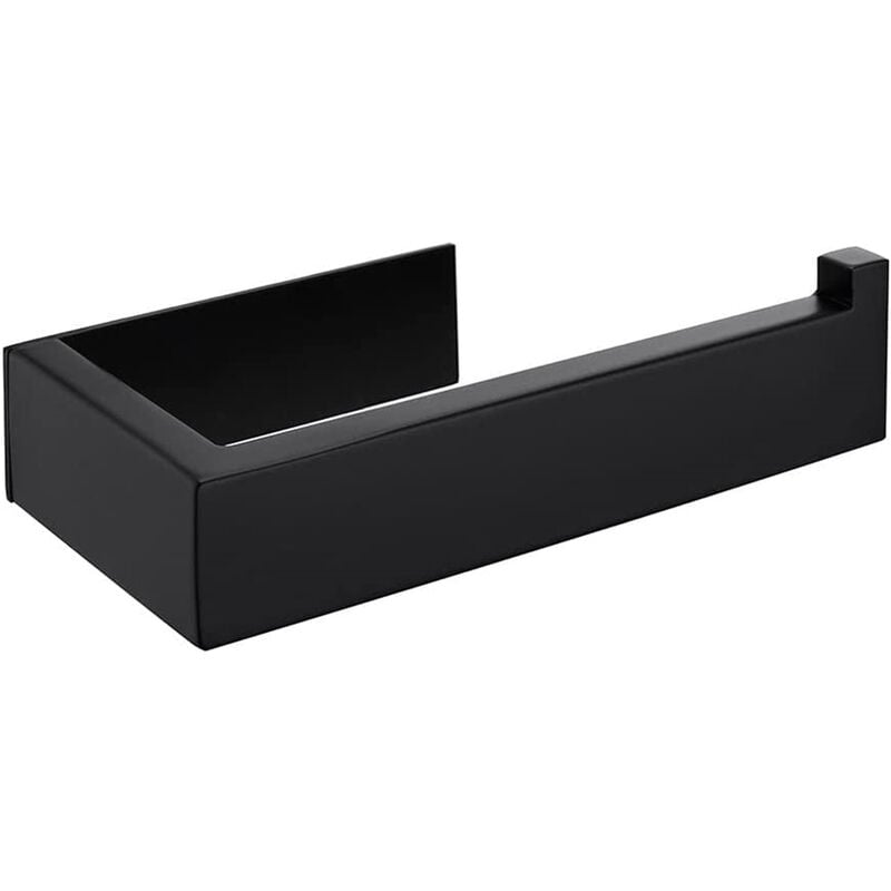 foto del prodotto petites ecrevisses porta carta igienica adesivo in acciaio inox nero portarotolo per bagno toilette montaggio a parete