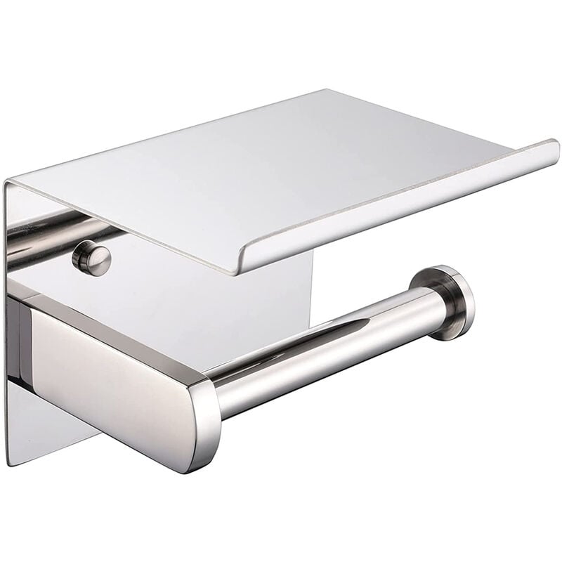 foto del prodotto petites ecrevisses porta carta igienica con porta cellulare cromo portarotolo carta igienica per bagno