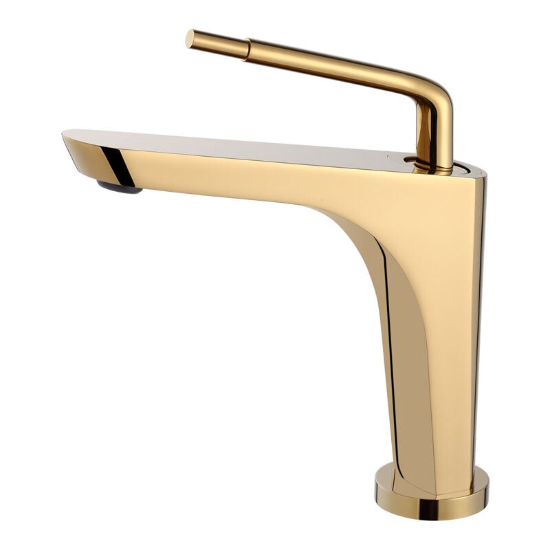 foto del prodotto petites ecrevisses rubinetto bagno in ottone miscelatore moderno per lavabo bagno cucina caldo e freddo oro