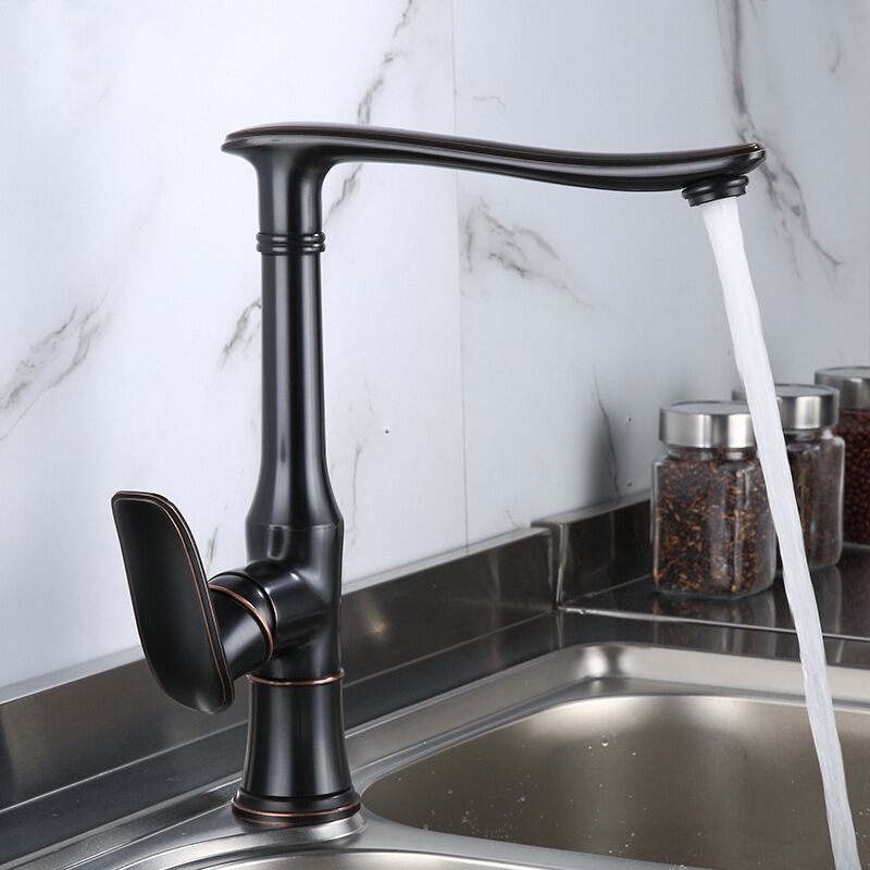 foto del prodotto petites ecrevisses rubinetto da bagno vintage in ottone miscelatore per lavabo rubinetto da cucina acqua calda e fredda disponibile nero