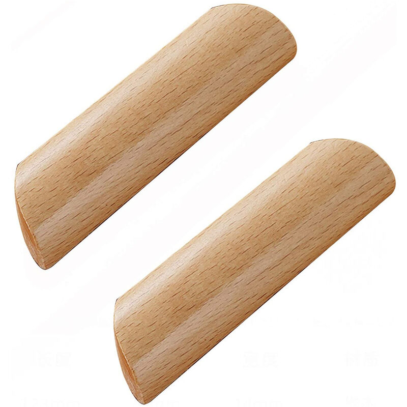 foto del prodotto petites ecrevisses set di 10 maniglie armadio in legno maniglia per mobili cassetti con viti 96mm