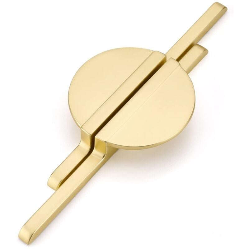foto del prodotto petites ecrevisses set di 2 maniglie per mobili moderni pomelli per cassetti armadi cassettiere contiene viti dorato 191mm