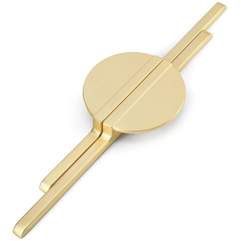 foto del prodotto petites ecrevisses set di 2 maniglie per mobili moderni pomelli per cassetti armadi cassettiere contiene viti dorato 250mm