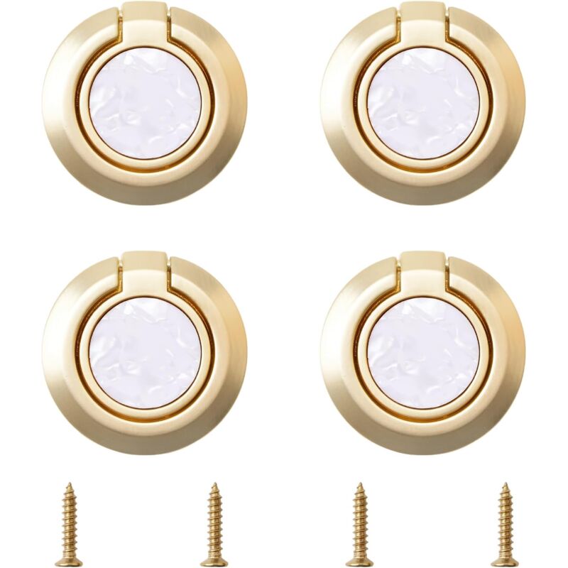 foto del prodotto petites ecrevisses set di 4 maniglie per mobili rotonde maniglie per armadio moderno maniglia oro per cassetto con viti