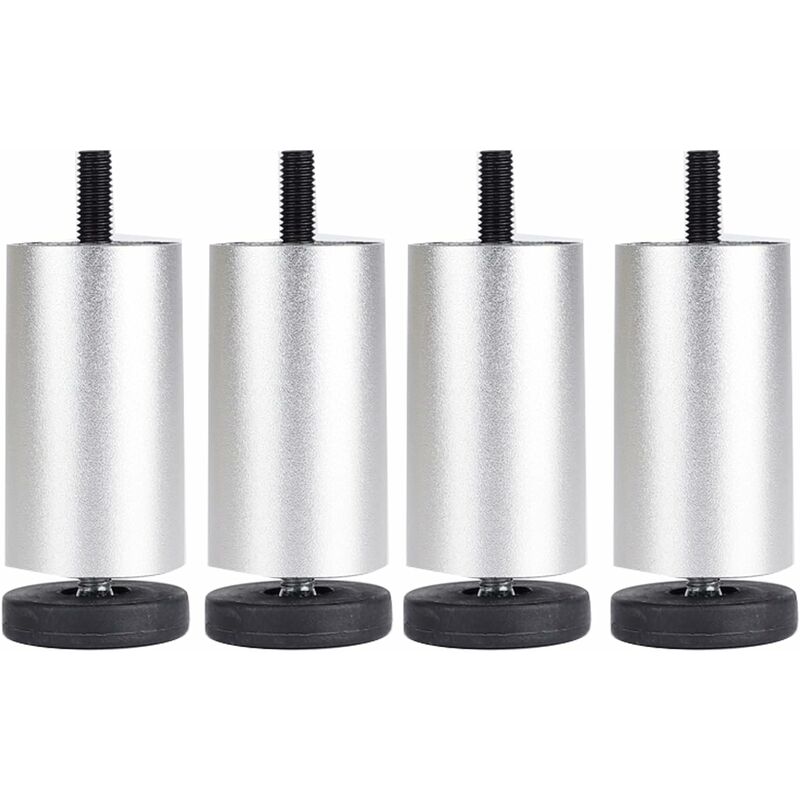 foto del prodotto petites ecrevisses set di 4 piedini per armadio regolabili 12cm gambe tavolo sostituzioni piedini per divano letto sedia argento