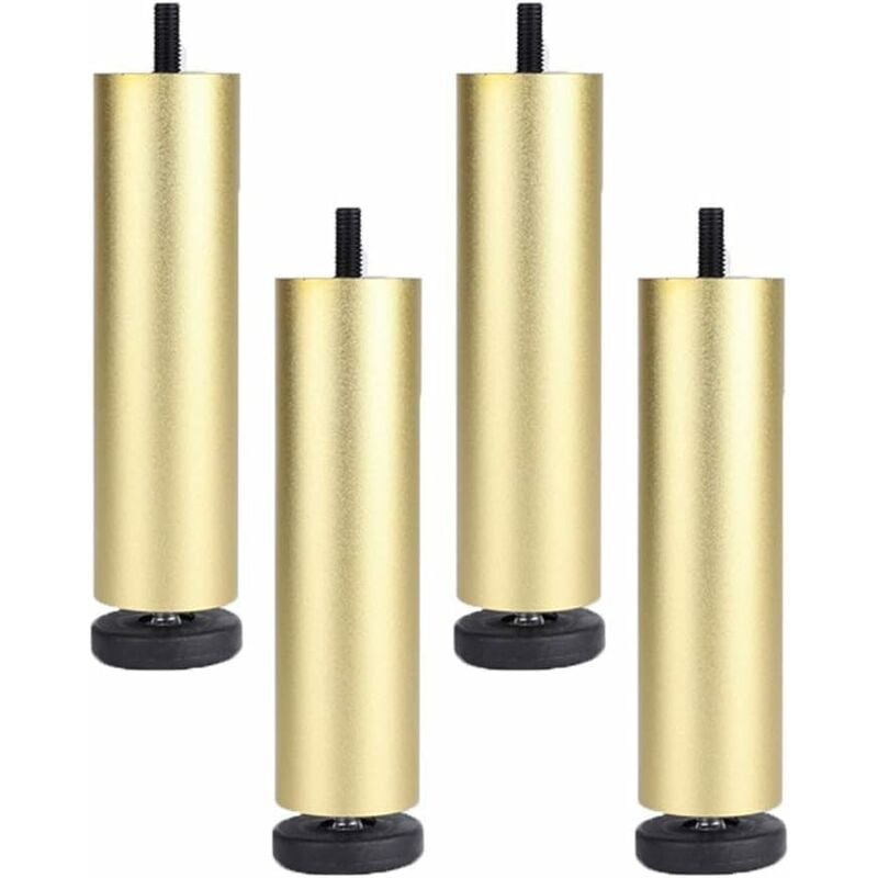 foto del prodotto petites ecrevisses set di 4 piedini per armadio regolabili gambe tavolo sostituzioni piedini per divano letto sedia argento dorato 20cm