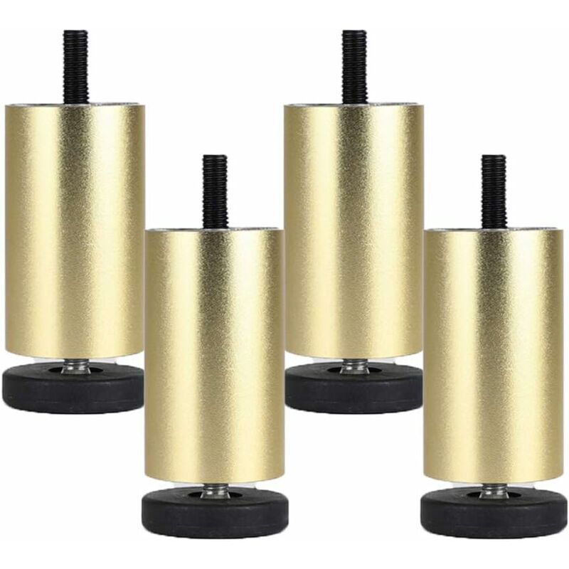 foto del prodotto petites ecrevisses set di 4 piedini per armadio regolabili gambe tavolo sostituzioni piedini per divano letto sedia argento dorato 8cm