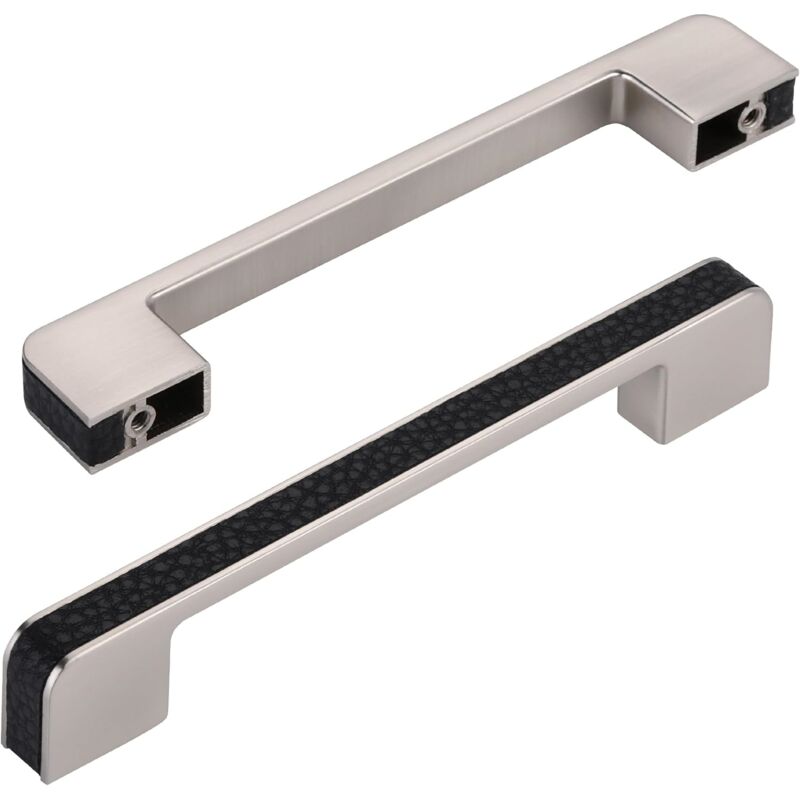 foto del prodotto petites ecrevisses set di 6 maniglie moderne per mobili cassetti in lega di zinco maniglia per porte guardaroba armadio con viti nero 128mm