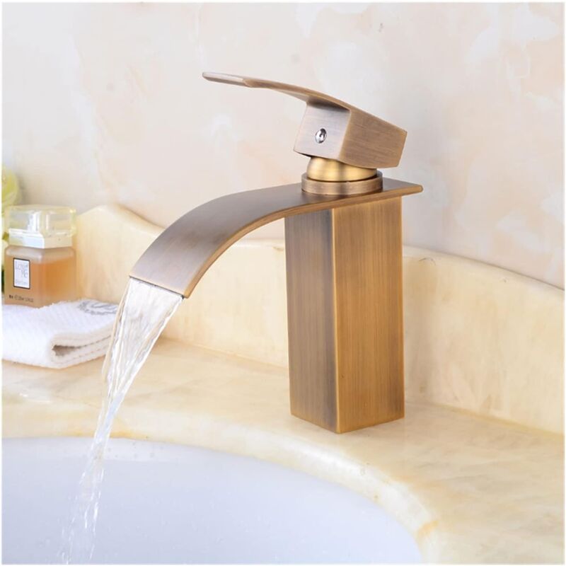 foto del prodotto petites ecrevisses vintage rubinetto per bagno cascata miscelatore monocomando lavabo per lavabo acqua calda e fredda