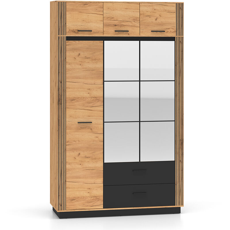 foto del prodotto petits meubles armadio 3 ante 2 cassetti solal marrone 250cm