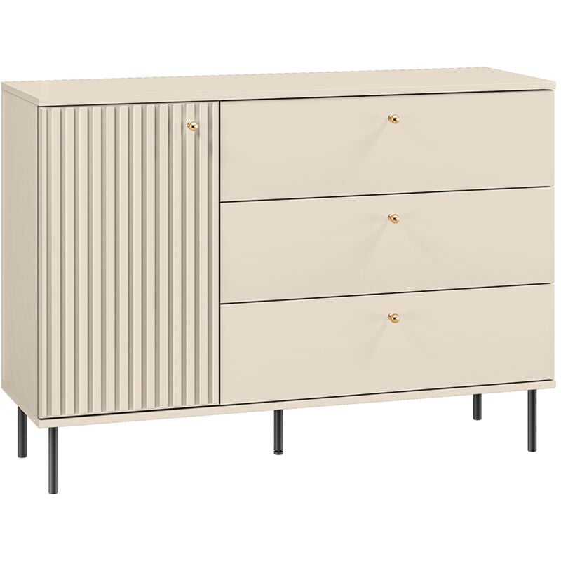 foto del prodotto petits meubles buffet 1 anta 3 cassetti nova beige 85cm