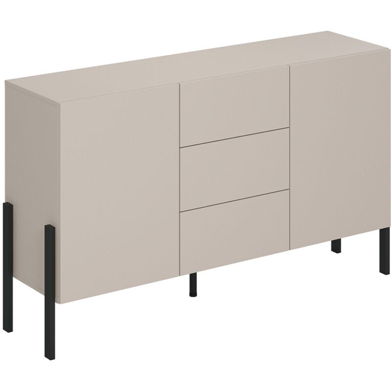 foto del prodotto petits meubles buffet 2 ante 3 cassetti b r nice cashmere e nero 90cm