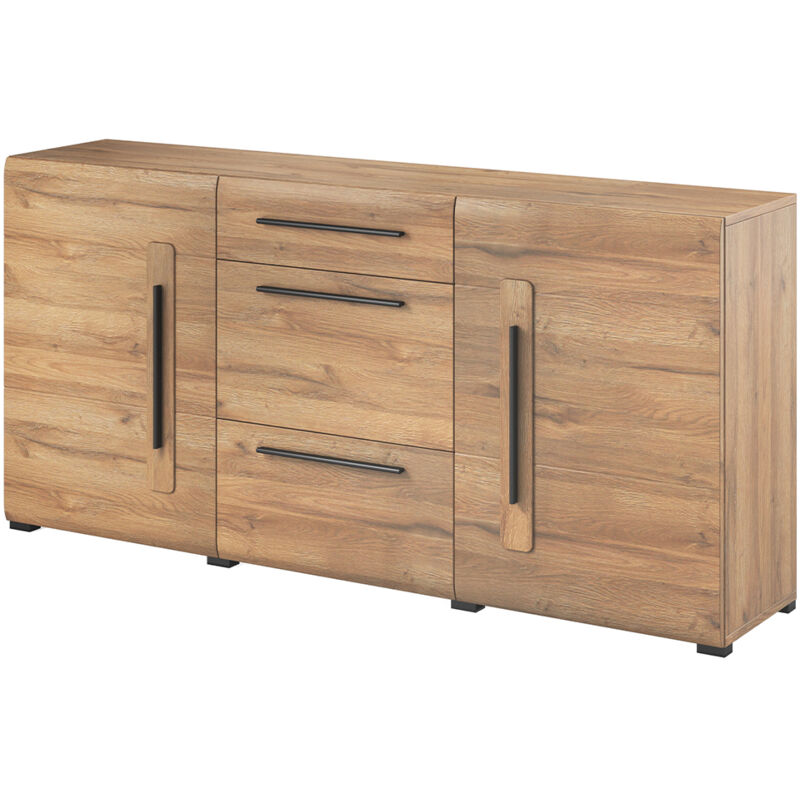 foto del prodotto petits meubles buffet 2 ante 3 cassetti louis marrone 86cm