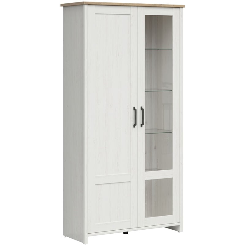 foto del prodotto petits meubles credenza 2 ante aksel bianco e marrone 201cm