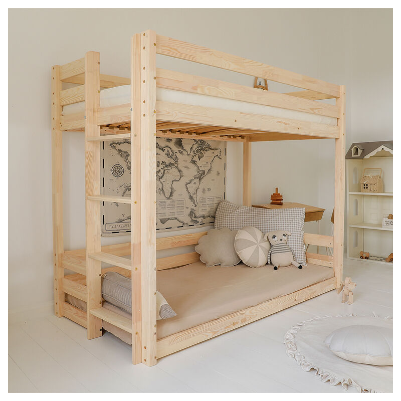 foto del prodotto petits meubles letto a castello a terra ana lle bois 90x190, con molle a castello incluse