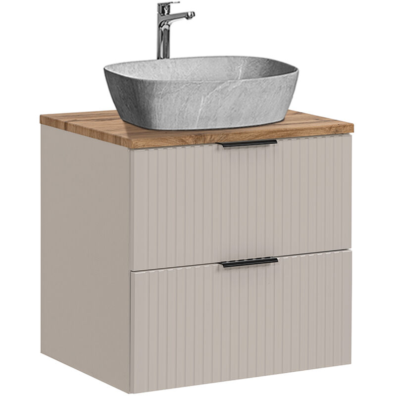 foto del prodotto petits meubles mobile bagno con lavabo adriel beige effet