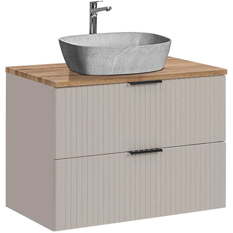 foto del prodotto petits meubles mobile bagno con lavabo adriel beige effet