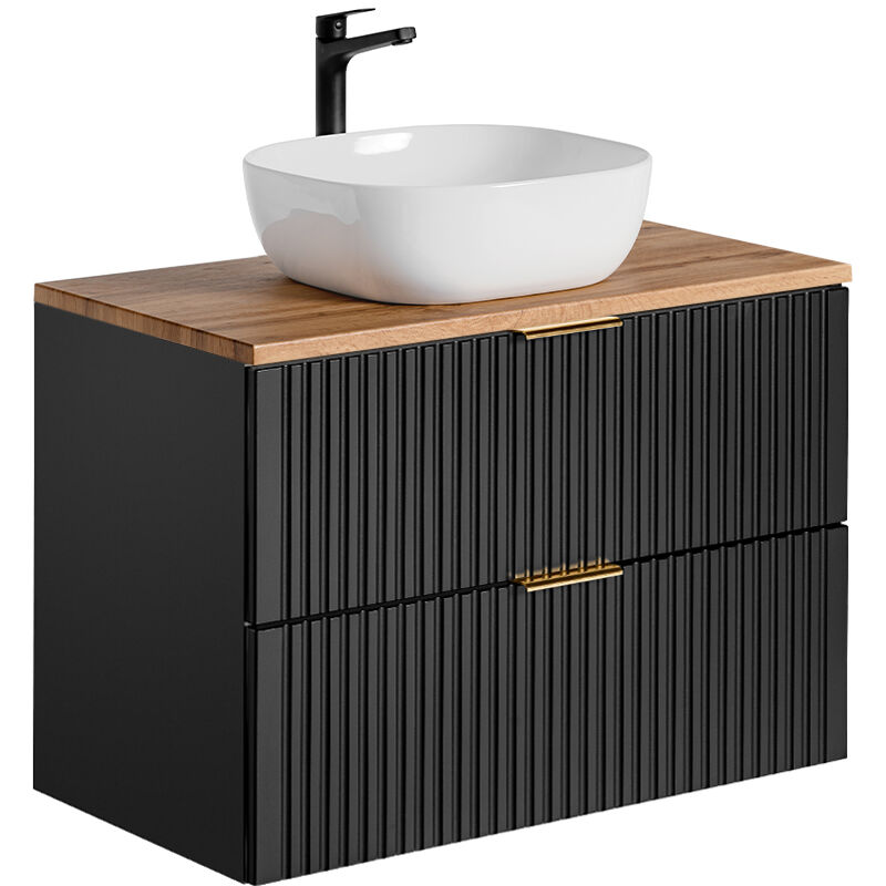 foto del prodotto petits meubles mobile bagno con lavabo adriel nero 80cm