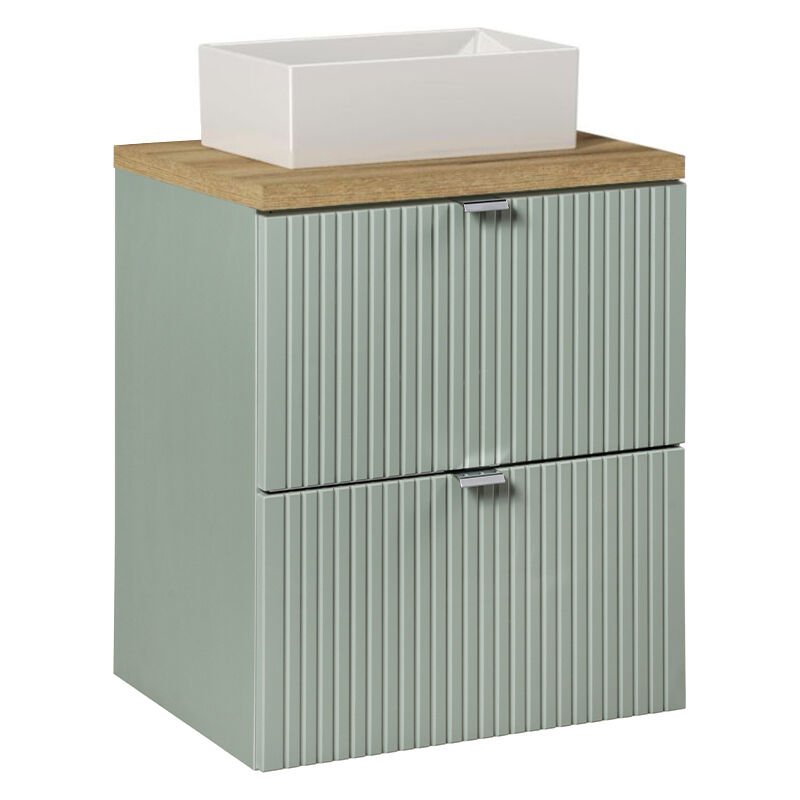 foto del prodotto petits meubles mobile bagno con lavabo jade verde e marrone 50cm