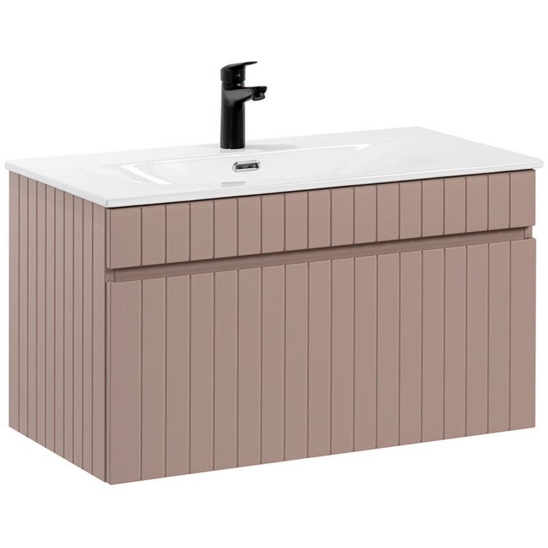 foto del prodotto petits meubles mobile bagno con lavabo zelie rosa 80cm