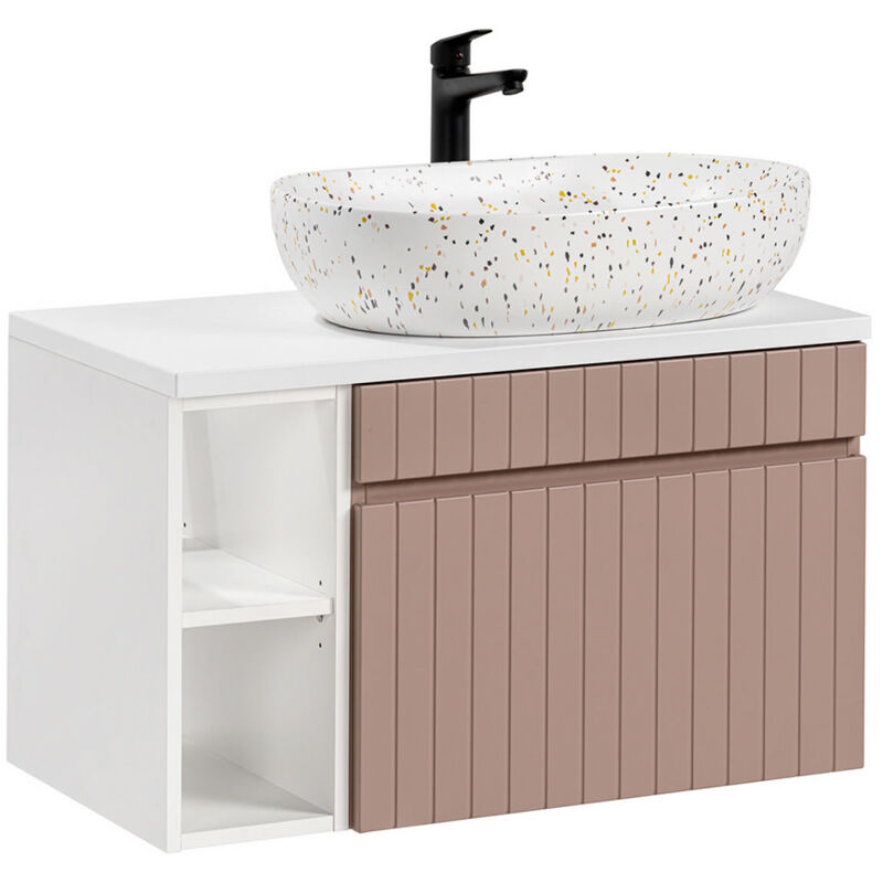 foto del prodotto petits meubles mobile bagno con lavabo zelie rosa 80cm