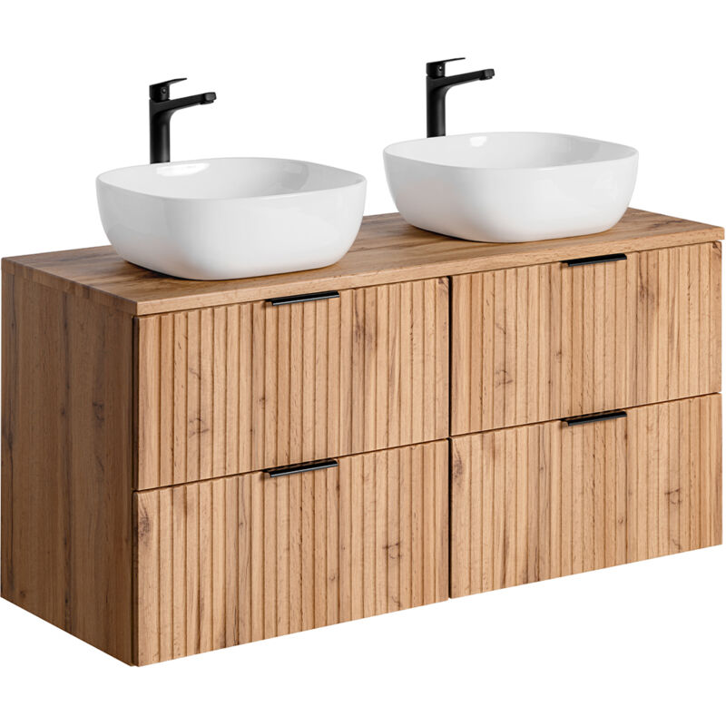 foto del prodotto petits meubles mobile bagno doppio lavabo adriel marrone 120cm
