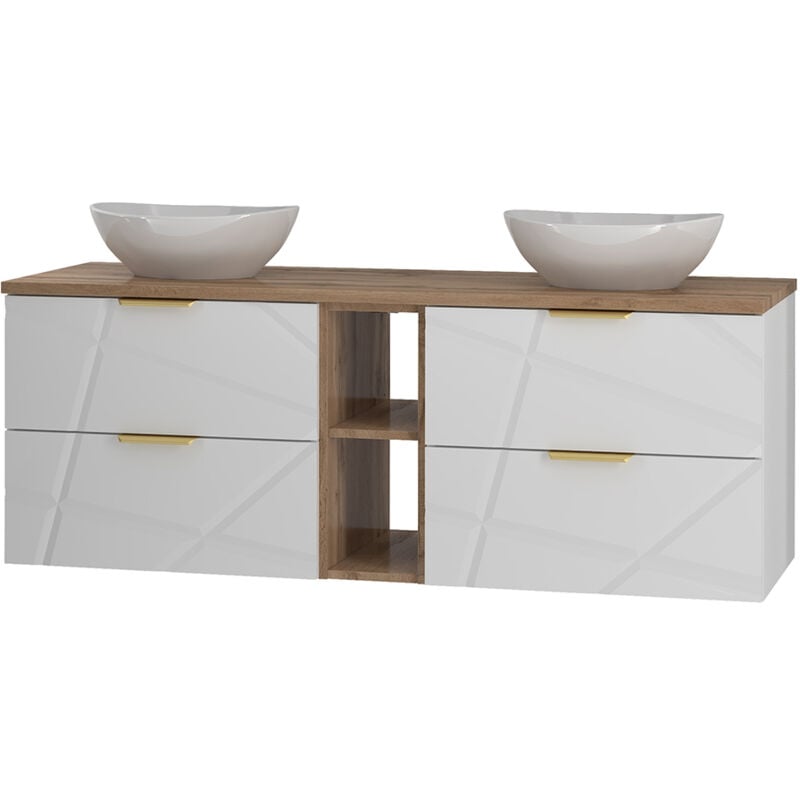 foto del prodotto petits meubles mobile bagno doppio lavabo aurora bianco