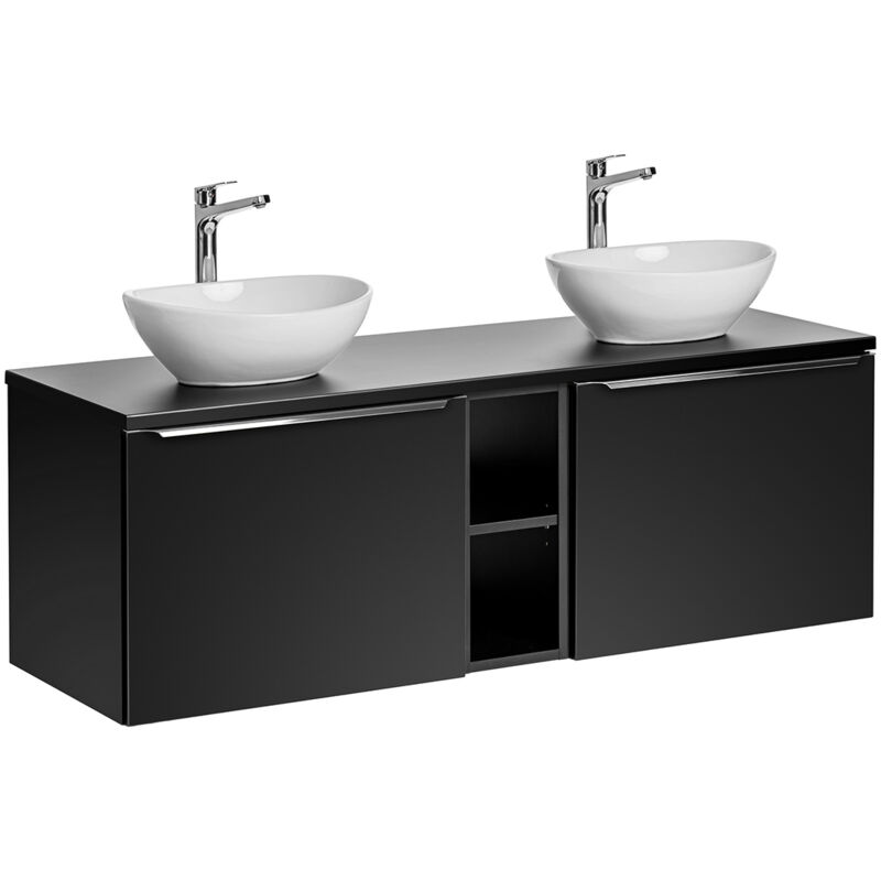 foto del prodotto petits meubles mobile bagno doppio lavabo ros nero 140cm