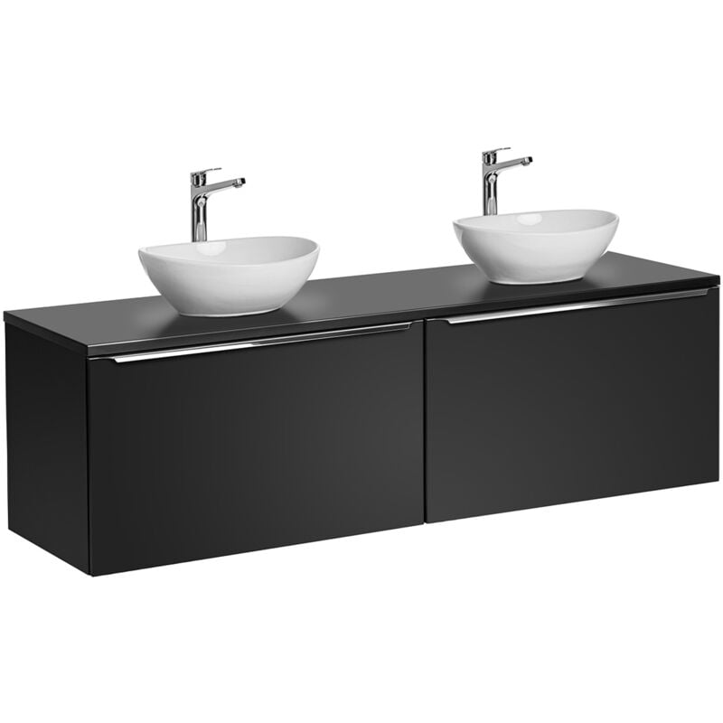 foto del prodotto petits meubles mobile bagno doppio lavabo ros nero 160cm