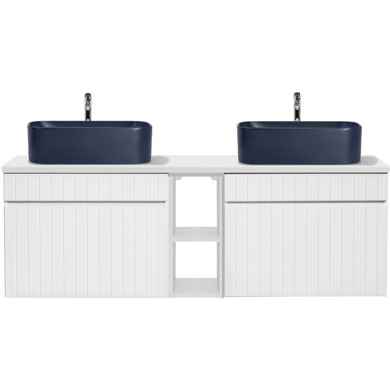foto del prodotto petits meubles mobile bagno doppio lavabo zelie bianco 140cm