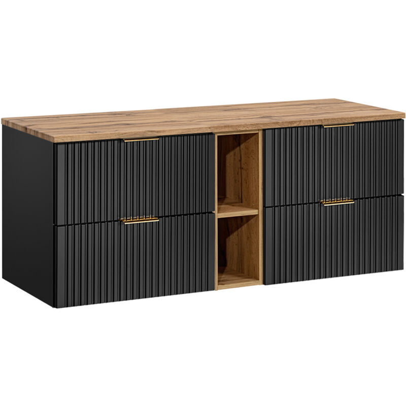 foto del prodotto petits meubles mobile bagno senza lavabo adriel nero 140cm