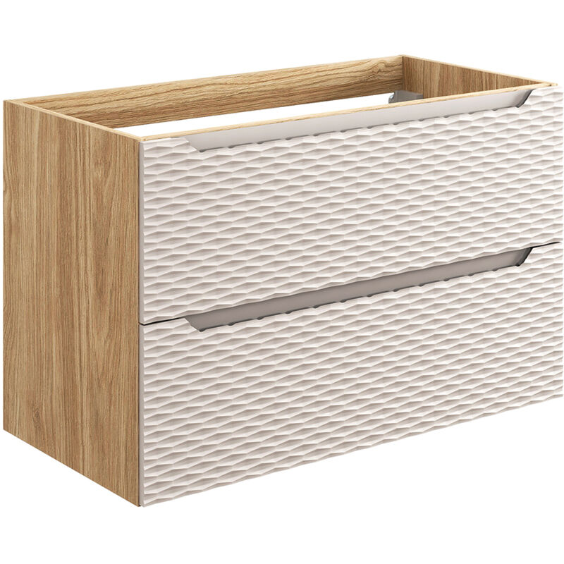 foto del prodotto petits meubles mobile bagno senza lavabo elora beige e marrone 90cm