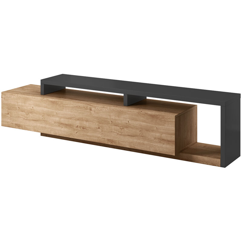 foto del prodotto petits meubles mobile tv 1 cassetto ilyes marrone e grigio 219cm