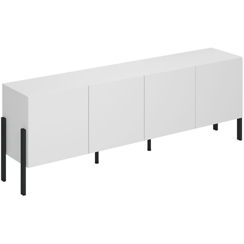 foto del prodotto petits meubles mobile tv 4 ante b r nice bianco opaco e nero 204cm