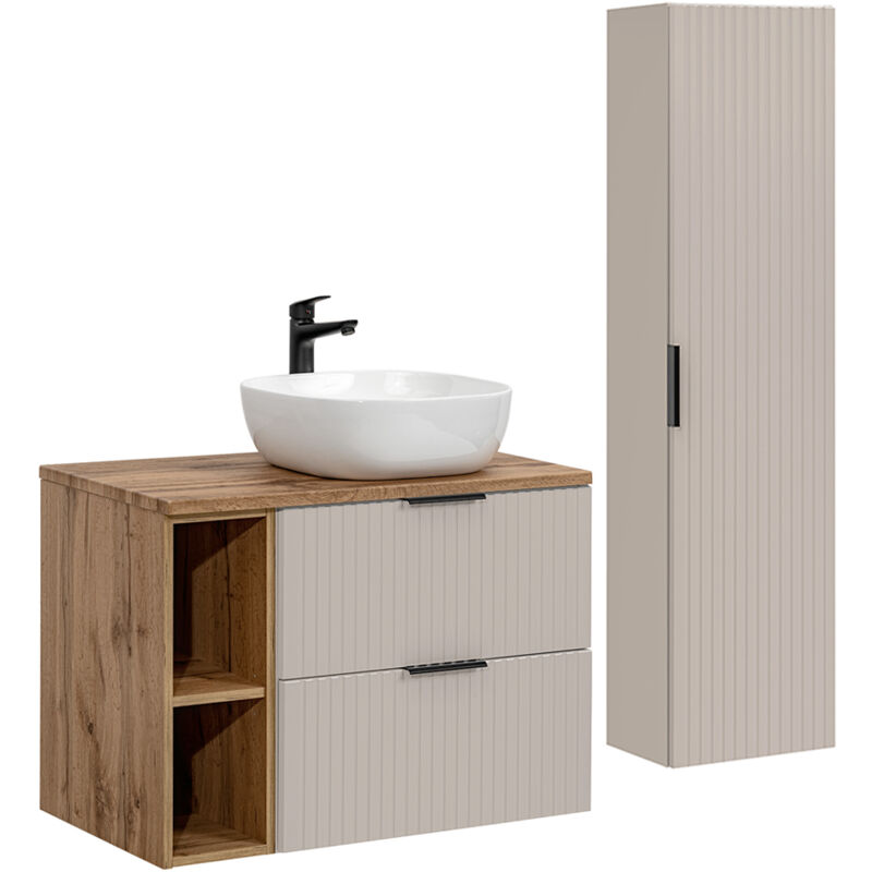 foto del prodotto petits meubles set di mobili da bagno con lavabo adriel beige 80cm