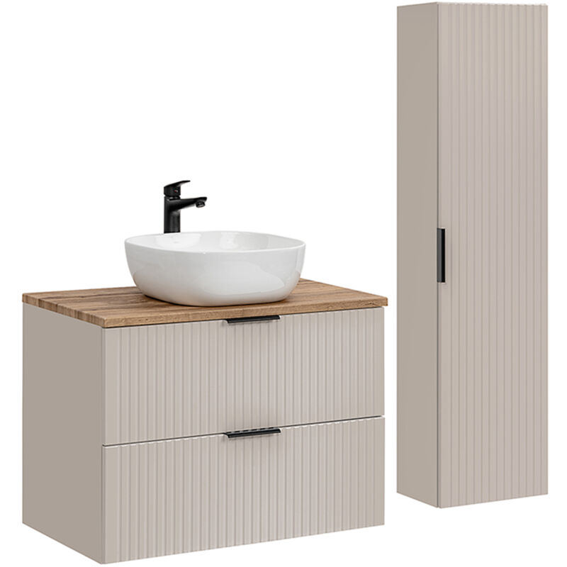 foto del prodotto petits meubles set di mobili da bagno con lavabo adriel beige 80cm